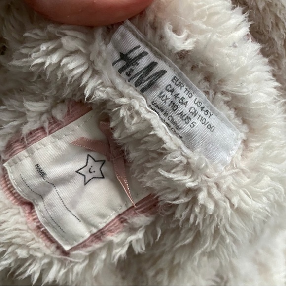 Adorable,SO Soft,Like New,Pink,Fine Corduroy Jacket Coat H&M Sz 4-5 - Picture 11 of 12